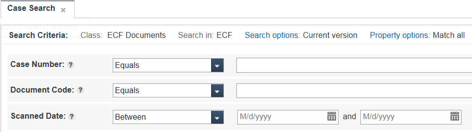 Figure 3 - Case Search Saved Search