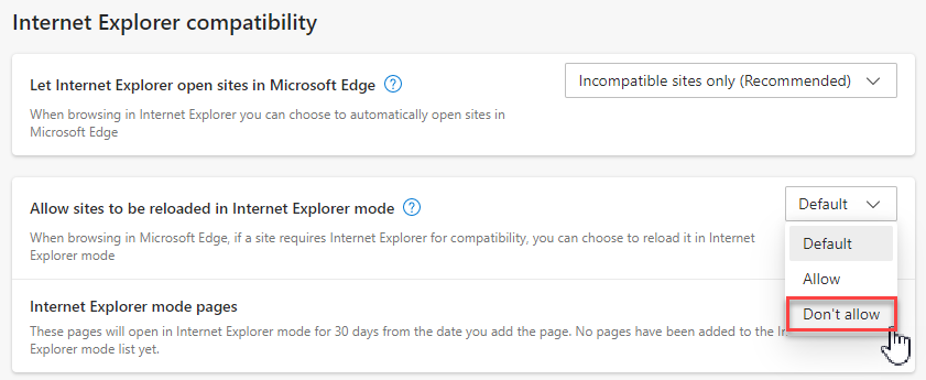 Figure 1 - Compatibility View Settings
